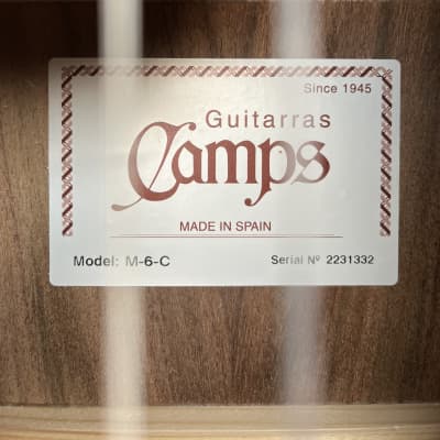Camps M-6 C Classical Guitar Cedar & Indian Rosewood w/hard case *made in Spain image 9
