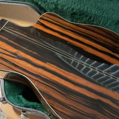 Benoit Custom 8 String Resonator Guitar, Engraved, Gold-plated, Macassar Ebony image 4