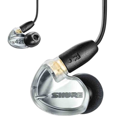 Shure SE425-V+UNI Sound Isolating Earphones with 3.5mm Cable, Remote and Mic - Silver image 2