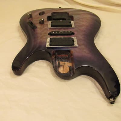 2007 Ibanez S470DXQM Purple Quilt Maple Guitar Loaded Body ZR Tremolo Ready image 4