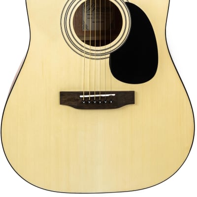 Vault EA10 41 Inch Dreadnought Acoustic Guitar Natural Reverb