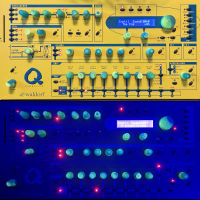 Colorful UV Blue/Green/Yellow * Q Island Colada * Custom Knob Set for Q Rack