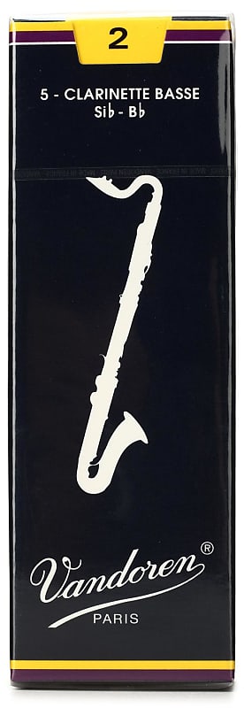 Vandoren CR122 Traditional Bass Clarinet Reed - 2.0 (5-pack) image 1
