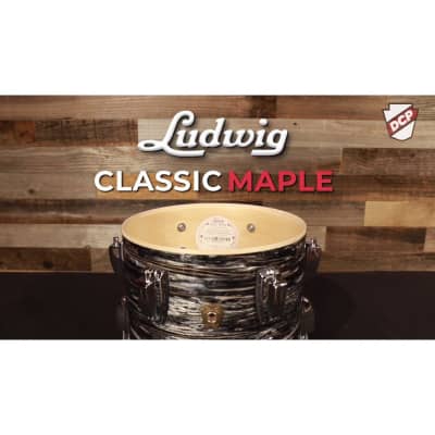 Ludwig Classic Maple 3pc 22/13/16 Drum Set Vintage Black Oyster image 2