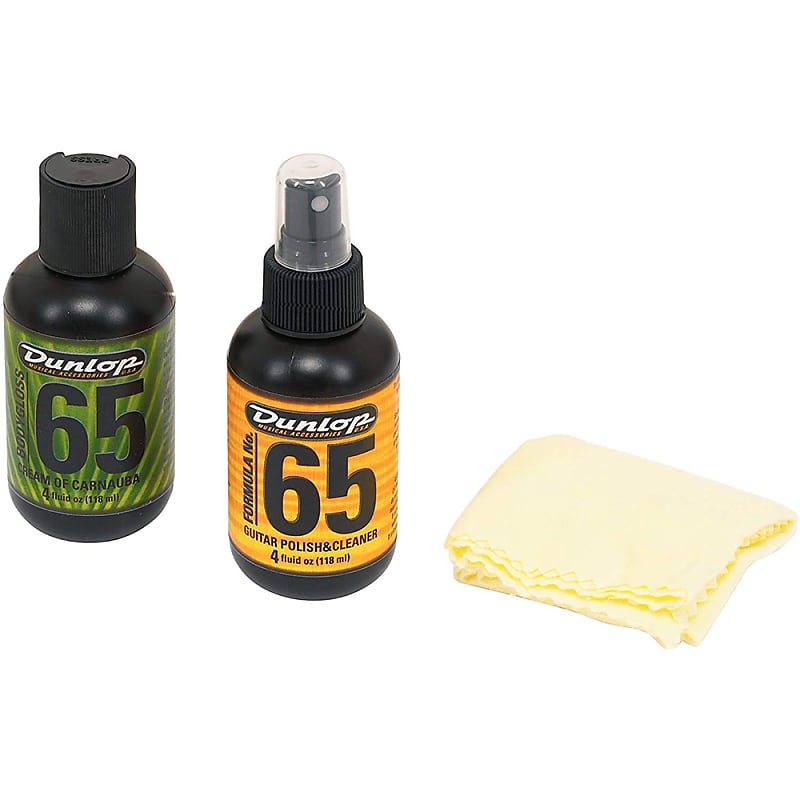Dunlop 6501 System 65 Guitar & Bass Polishing Kit w/ Cleaner, Wax & Cloth image 1