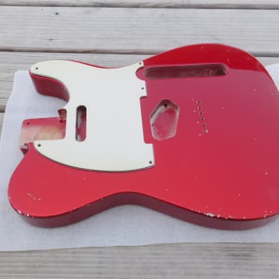 BloomDoom Nitro Lacquer Aged Relic Candy Apple Red T-Style Vintage Custom Guitar Body image 5
