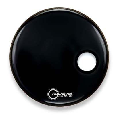 Aquarian - RSM22BK - 22" Regulator Off-Set Hole Bass Drum Gloss Black image 2