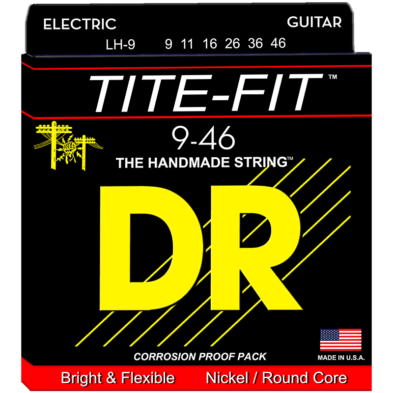 DR Strings LH-9 Tite-Fit Nickel Electric Light-N-Heavy 9-46 image 1