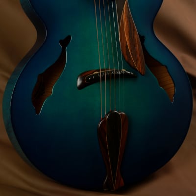 Washburn Blue Dolphin Yuriy Shishkov Masterpiece Archtop Acoustic Guitar image 11