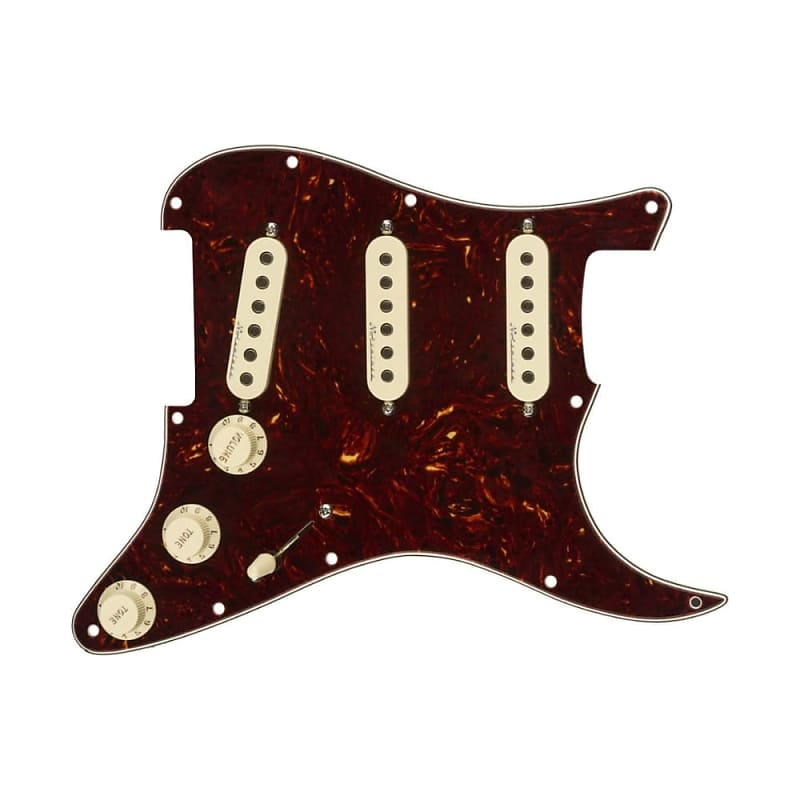 Fender Hot Noiseless Prewired Stratocaster Pickguard, Tortoise Shell, 0992346500 image 1
