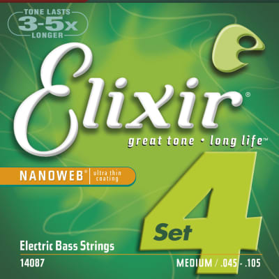 Elixir 14087 Nanoweb Electric 4-String Bass Medium, Extra Long Scale image 2