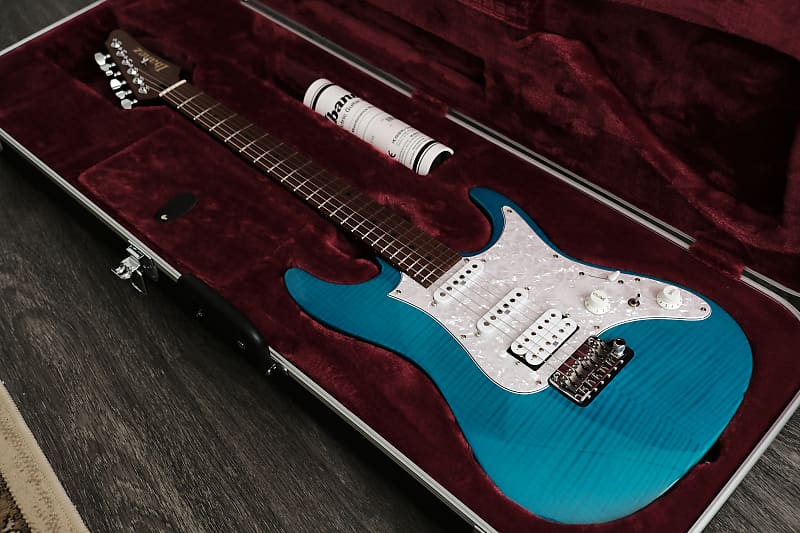 Ibanez AZ2204F TAB - Prestige 2019 Transparent Aqua Blue