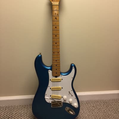 Memphis Stratocaster 1980s Lake Placid Blue sparkle  w/ Maple Fretboard for sale