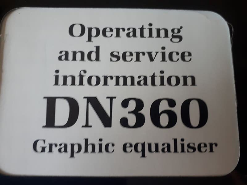 Klark Teknik DN 366 Graphic Equaliser Operating and Service | Reverb