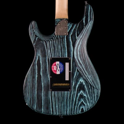 ESP Snapper CTM- Drift Wood Black w/ Blue Filler image 3