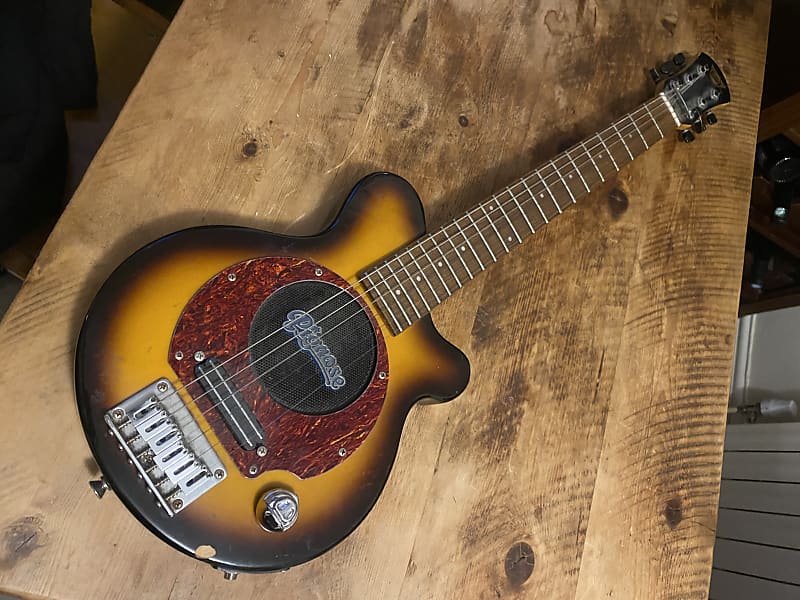 Pignose PGG-200 Vintage Sunburst Guitar, upgraded pickup image 1