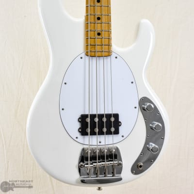 Ernie Ball Music-Man Retro 70's StingRay Bass - White for sale