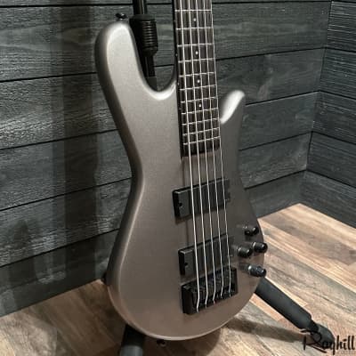 Spector NS Ethos HP 5 String Electric Bass Guitar - Gunmetal Silver image 2