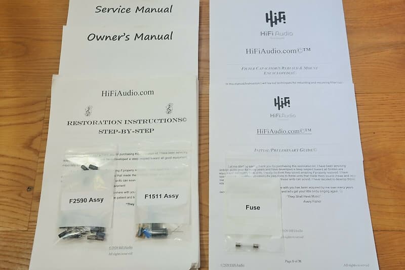 Sansui TU-7700 restoration kit filter capacitor repair rebuild fix  			