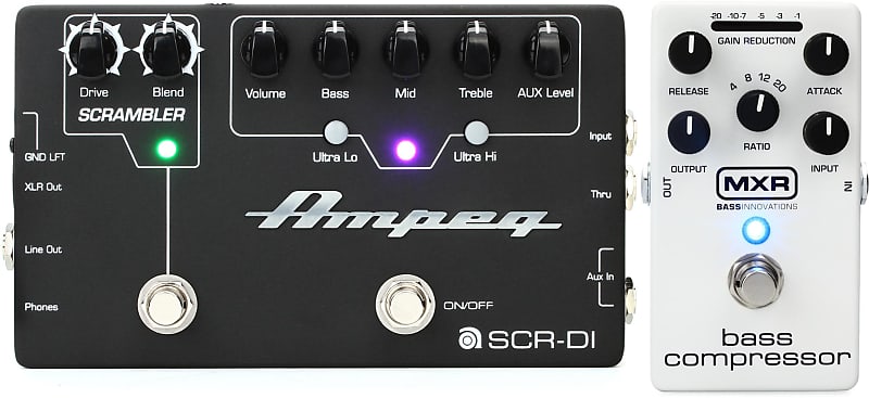 Ampeg SCR-DI Bass Preamp with Scrambler Overdrive Bundle with | Reverb