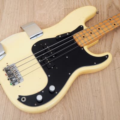 1977 Fender Precision Bass Vintage Electric Bass Guitar Olympic White w Case Reverb