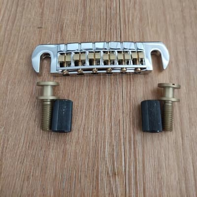 Paul Reed Smith PRS Adjustable Stoptail Tailpiece Bridge with Studs -  Chrome Brass | Reverb Norway