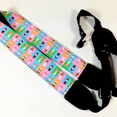 Hipster Llama Ukulele Strap - Colorful-Handmade - Cool Ukulele Strap - Button Free - Universal Strap image 3