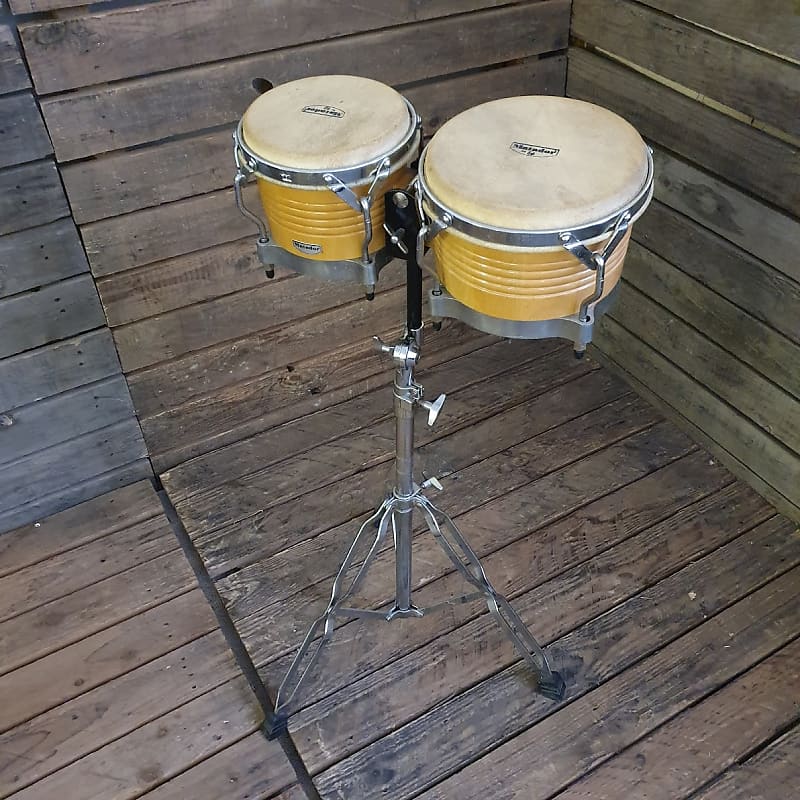Bongo Set With Stand LP Matador Series, Natural USED! Reverb UK
