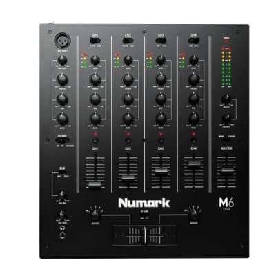 Numark M6 USB 4-Channel 12" Professional USB-Interface DJ Mixer - Black image 3