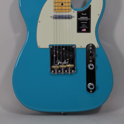 2022 Fender American Pro II Telecaster Miami Blue Electric Guitar w/OHSC image 4