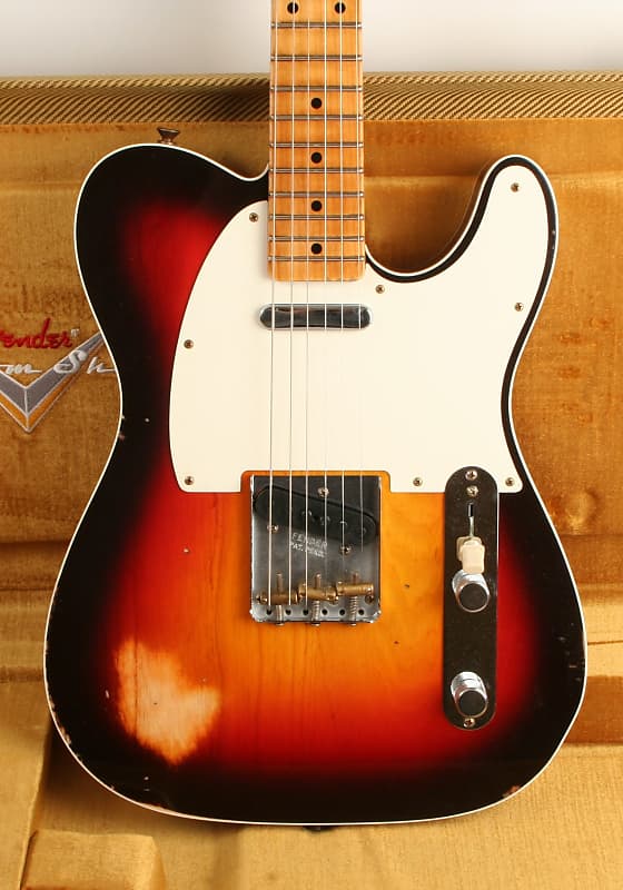 Fender Custom Shop '59 Telecaster Custom Relic Maple Neck Wide Fade Chocolate 3-Colour Sunburst CZ573805 image 1
