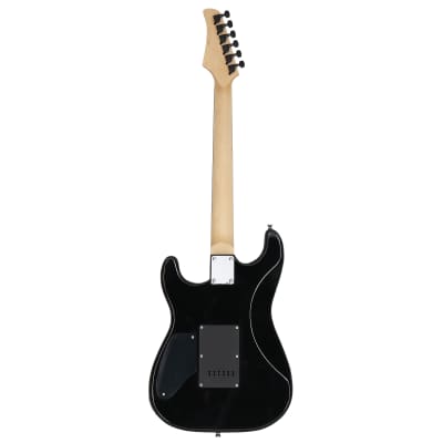 Glarry GST Stylish H-H Pickup Tiger Stripe Electric Guitar Kit with 20W AMP, Bag, Guitar Strap 2020s -Black image 7