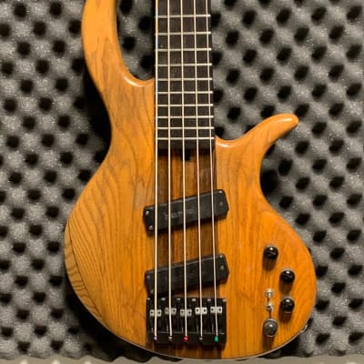 Elrick  5-String Bass, Thru-Neck, Bartolini  Pickups,Mid 90's ,Natural Finish image 1