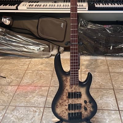 ESP LTD D-4 Electric Bass Guitar (Black Natural Burst Satin) image 3