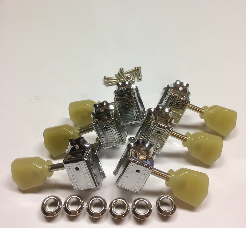 Epiphone Deluxe Vintage Style Tuners 2010's Chrome/Green Reverb