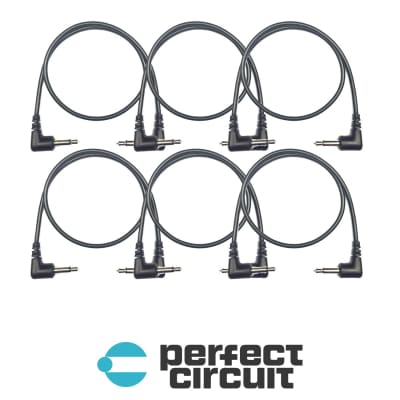 Tendrils Right Angle Eurorack Patch Cable 6-Pack - 20CM (Black)