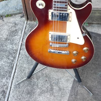 Gamma Single cutaway style guitar Japan 1970's 1970's cherry sunburst image 3