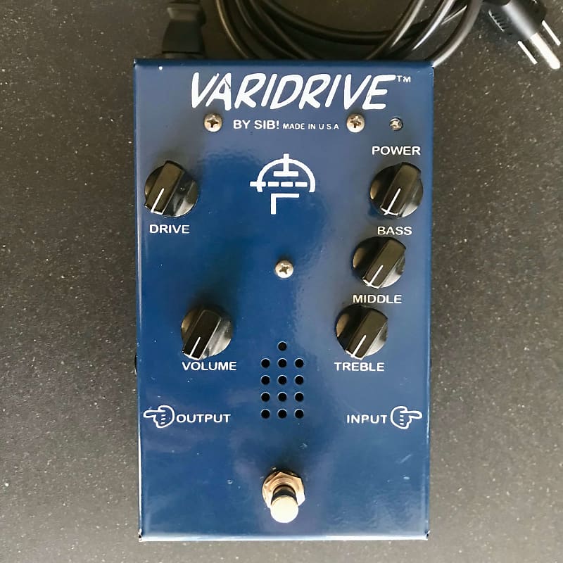 SIB VARIDRIVE エフェクター S.I.B. Varidrive 12ax7 Tube Overdrive Pedal in Blue | Reverb