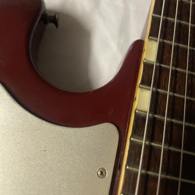 Teisco WG-4L Electric Guitar MIJ Japan W/ Chip Board Case Vintage 1960s Red image 11