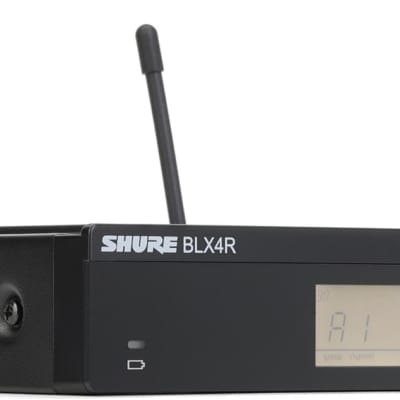 Shure BLX4R Single Channel Rack Mount Wireless Receiver with Frequency QuickScan, Audio Status LED, XLR and 1/4" Outputs - for use with BLX Wireless Systems (Transmitter Sold Separately) | H10 Band image 1