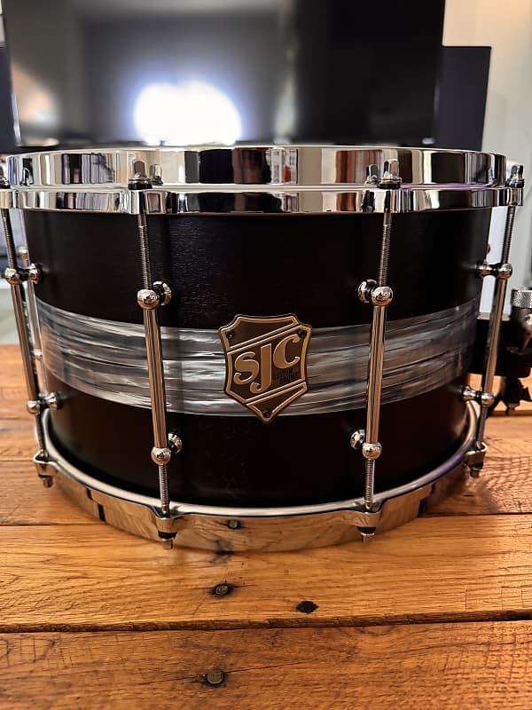 SJC 14x8 Maple snare with custom inlay and diecast hoops 2018 | Reverb