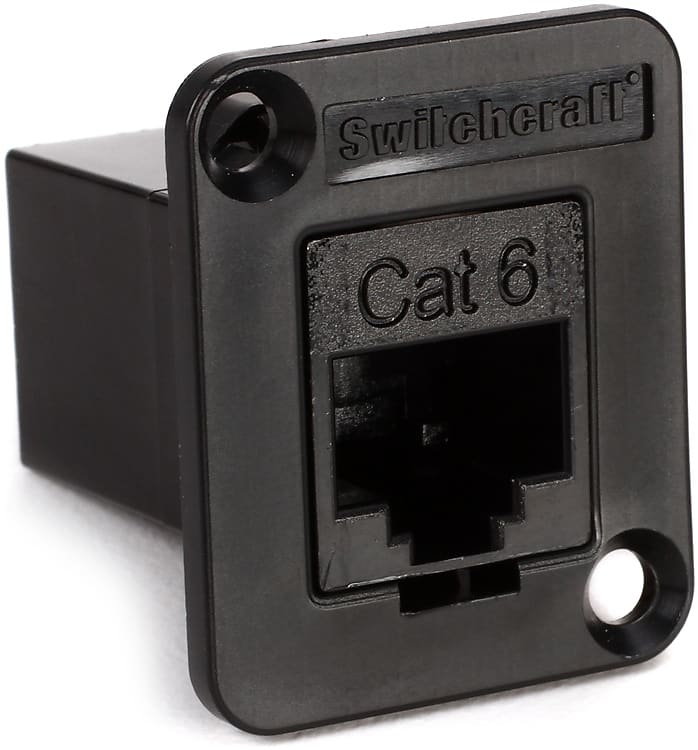 switchcraft rj45 cat 6 connector panel-mount