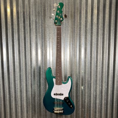 G&L USA BTO JB5 5 String Bass Emerald Green JB-5 & Bag #8078 image 3
