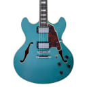 D'Angelico Premier Mini DC Double-Cutaway Semi-Hollow Body in Ocean Turquoise w/ Gig Bag