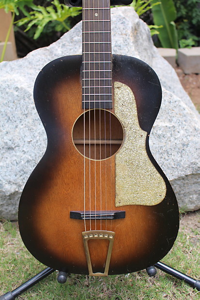 Vintage Regal Acoustic Parlor Guitar 1930s USA Restored Player