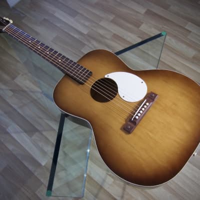 Airline Acoustic Guitar Concert Sized by Kay of Chicago for Montgomery Wards Circa-1960s Sunburst image 5