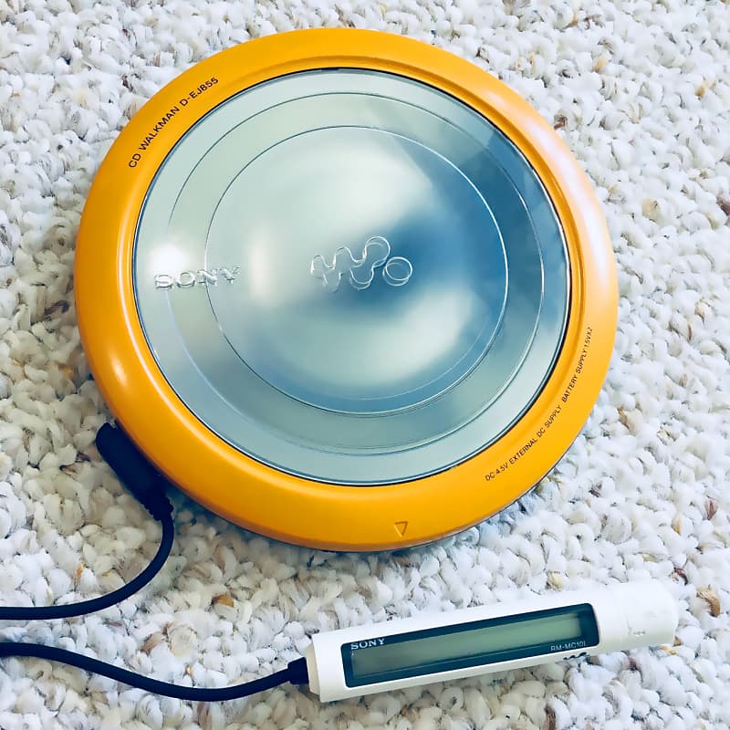 SONY D-EJ855 Portable CD Player Super Rare Yellow ! Classic Design ! Sony  Panasonic Kenwood