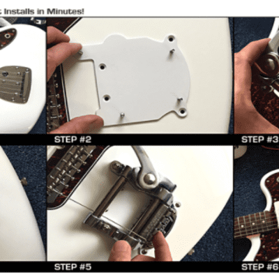 Fender Jazzmaster/Jaguar EZ Bolt-On Bigsby B5 Tremolo in Silver / Vibramate  V5-Jam set