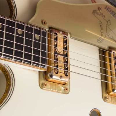 Gretsch  Model 6137 White Falcon Stereo Thinline Hollow Body Electric Guitar (1967), ser. #117912, original grey tolex hard shell case. image 15