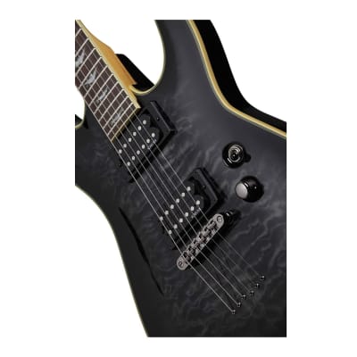 Schecter Omen Extreme 6-String Electric Guitar (See-Thru Black) image 4